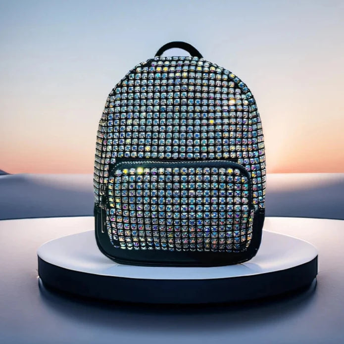 Mini Rhinestone Backpack Luxury Leather Backpack