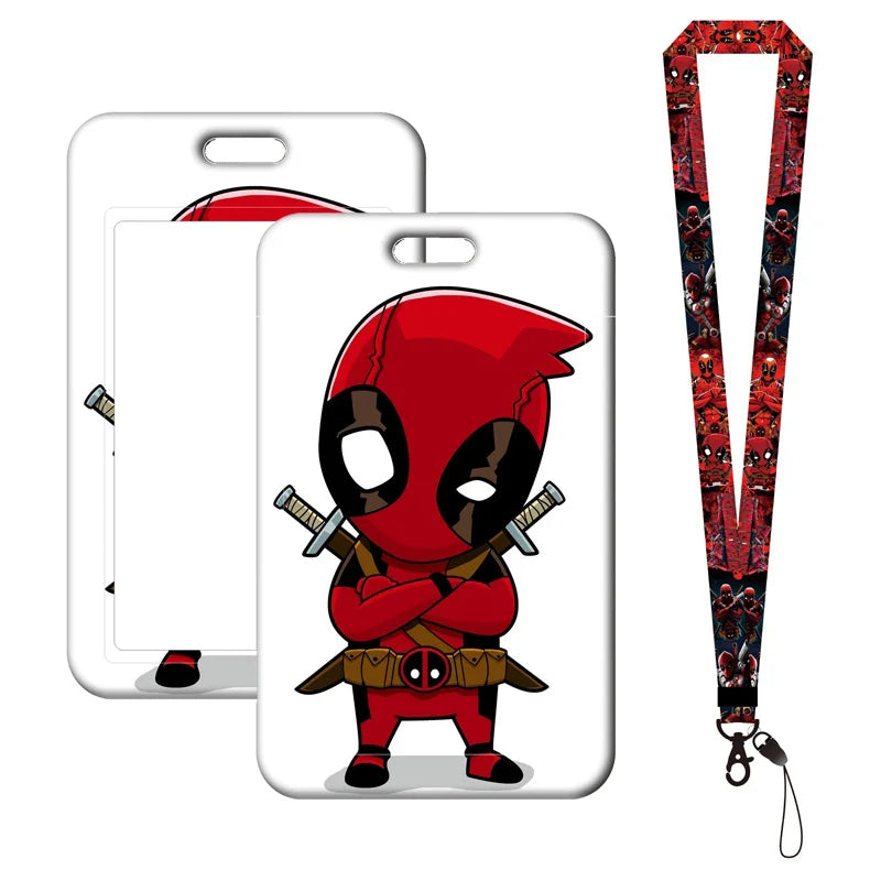 Deadpool & Wolverine Card Holder Lanyard Keychain and Badge ID Holder