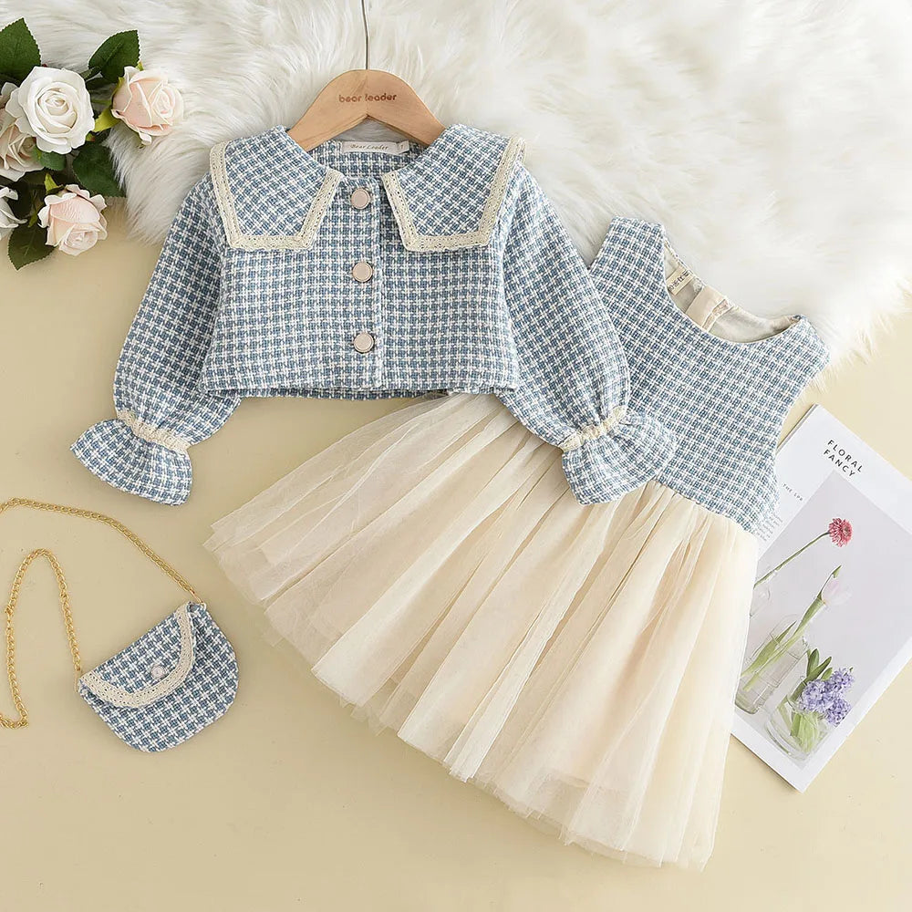 Girls Sweater Dress 2pcs Set