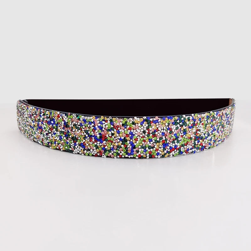 Shiny Rhinestone Elastic Corset Belt