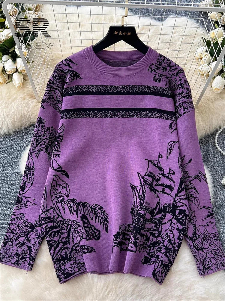 Jacquard Knitting Two Pieces Suits