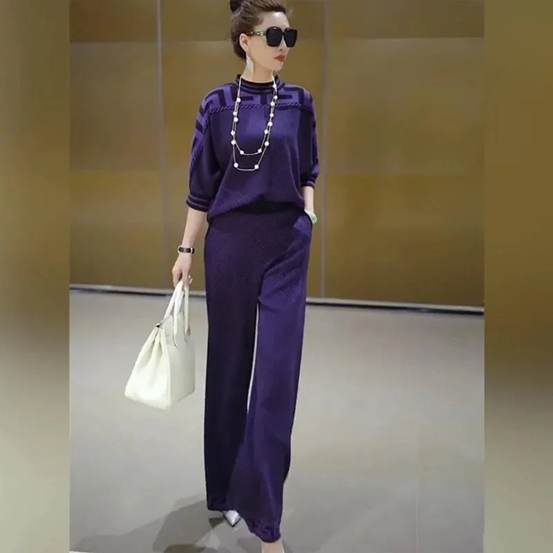 Fashion Wide-leg Pants Set