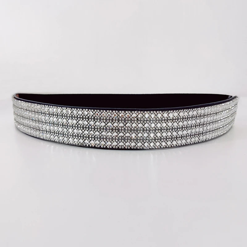 Shiny Rhinestone Elastic Corset Belt