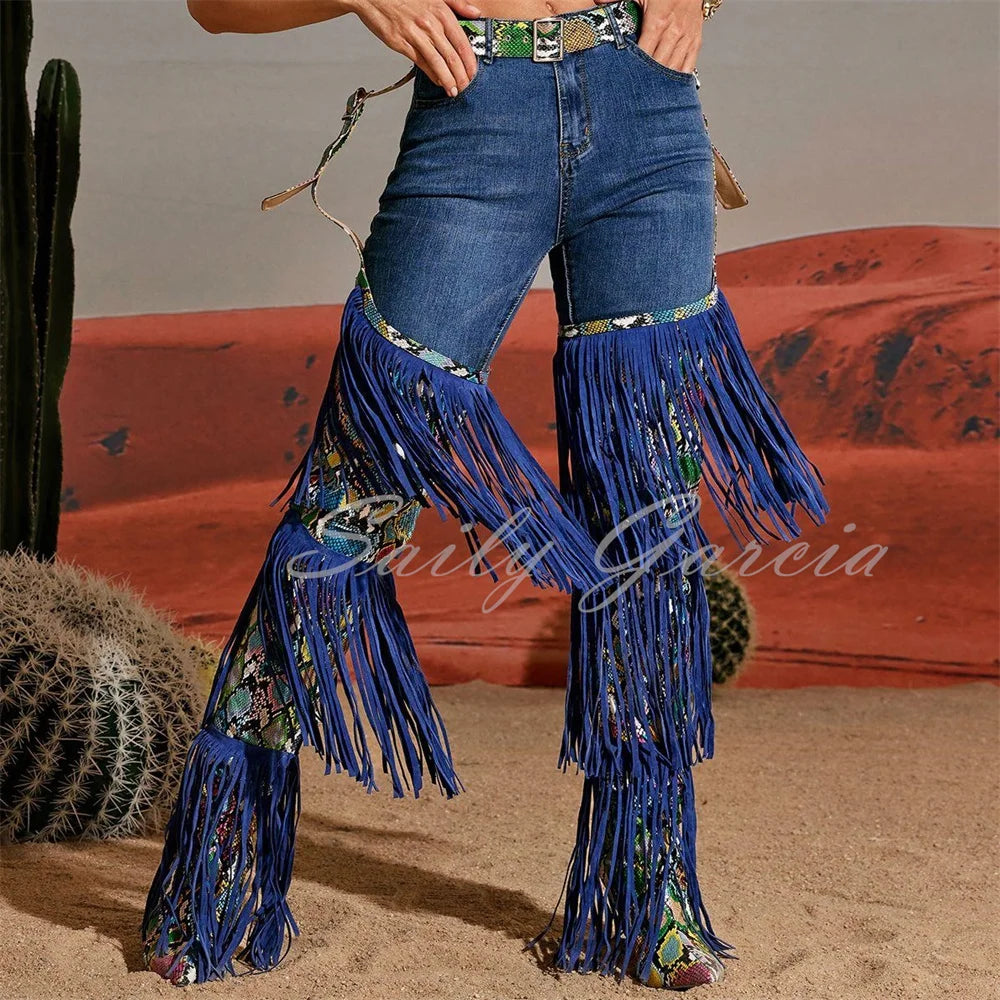 Fringe High Heel Over The Knee Boots