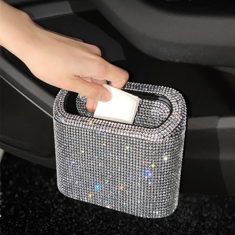 Bling Rhinestone Garbage Grabber or Storage Box