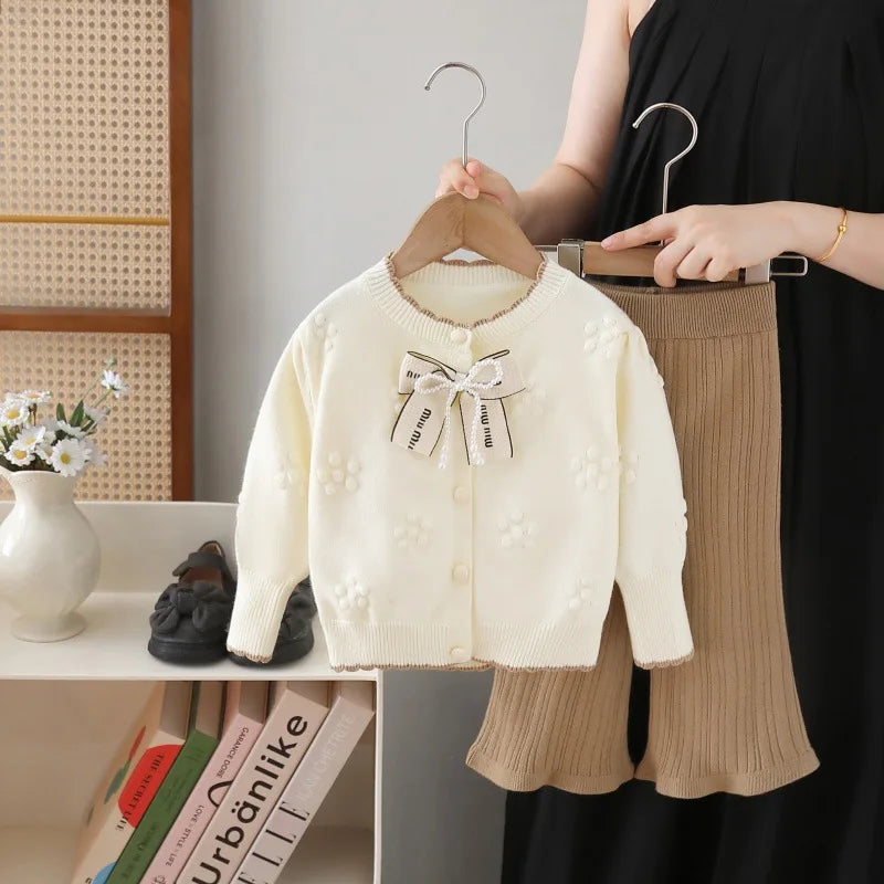 Girls Knitted Cardigan Sets