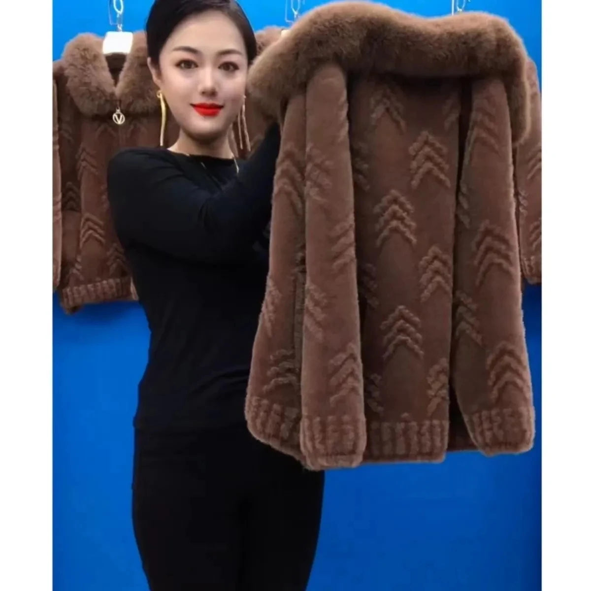 Imitation Mink Velvet Sweater Wool Jacket