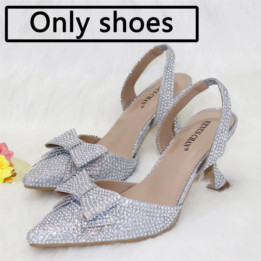 Bling Women Shoes and Bag Set