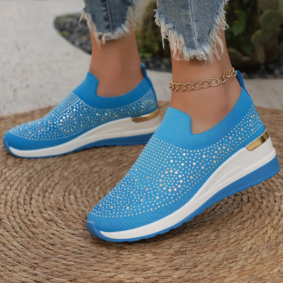 Mesh Bling Comfortable Sneakers