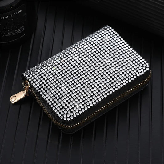 Rhinestone Small Wallet For Women Large-Capacity Multi-Card Slot