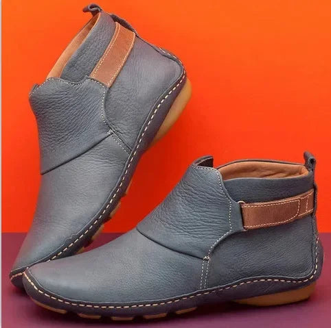 Genuine Leather Vintage Ankle Boots