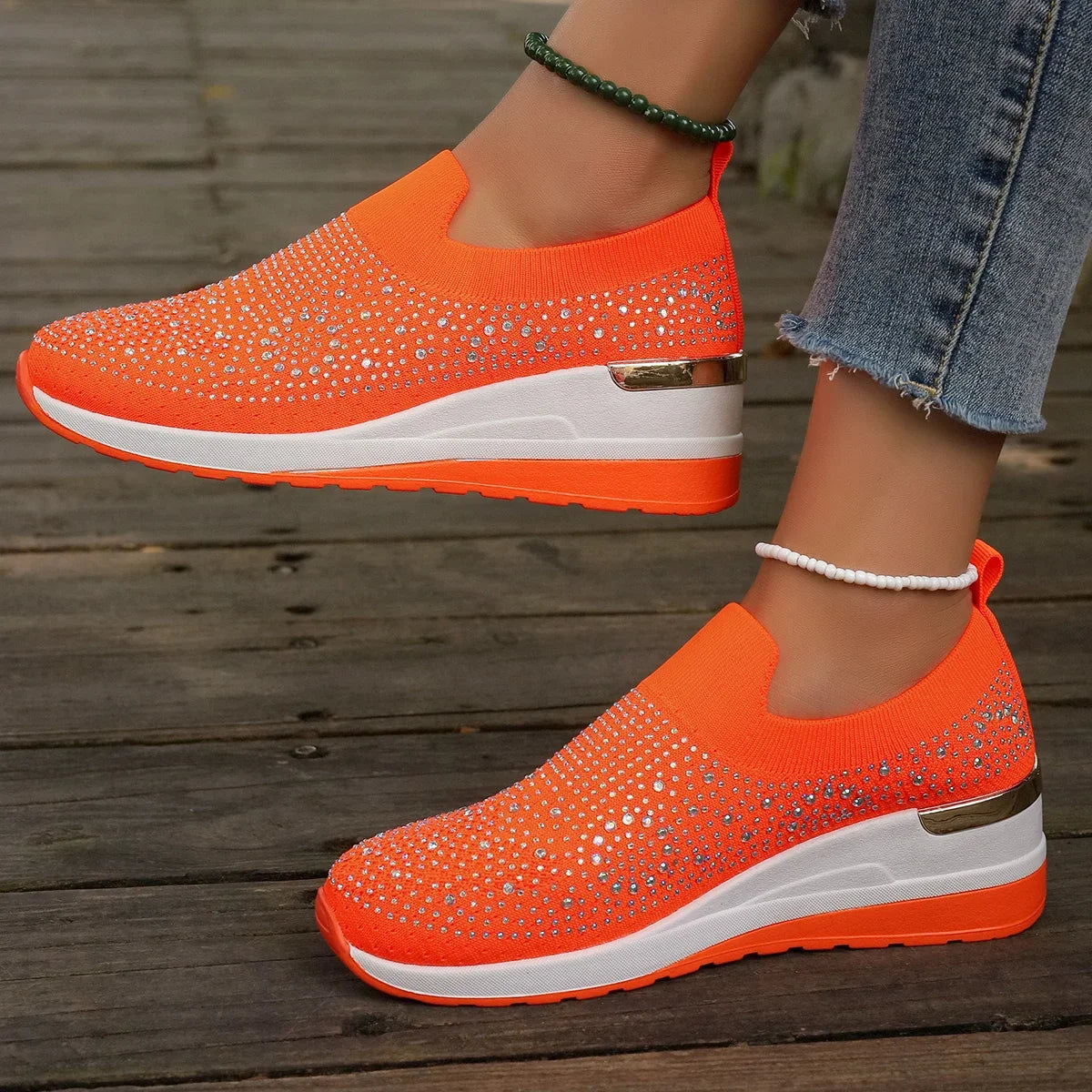 Mesh Bling Comfortable Sneakers