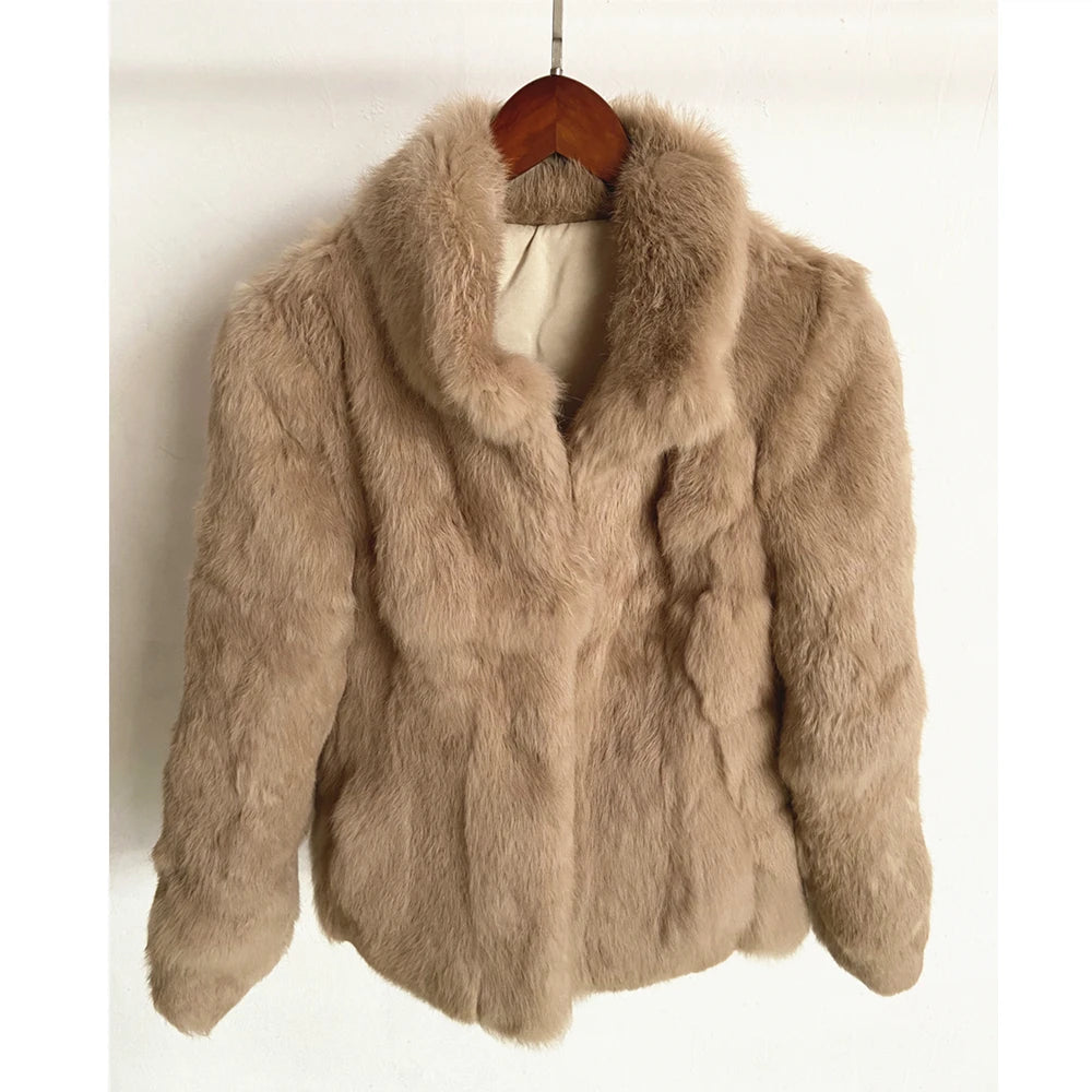 Natural Rabbit Fur Coat