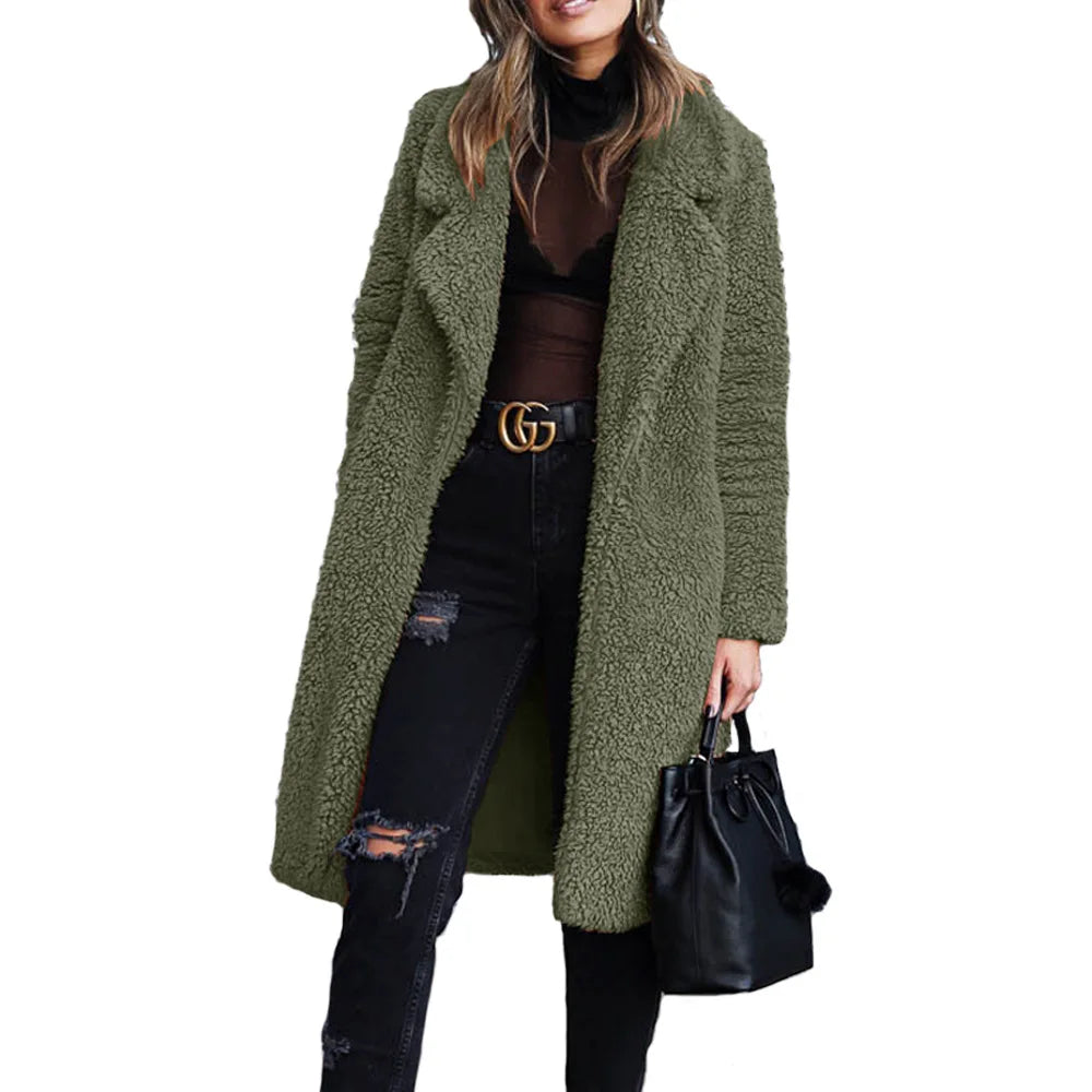 Long Winter Faux Fur Coat