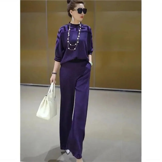 Fashion Wide-leg Pants Set