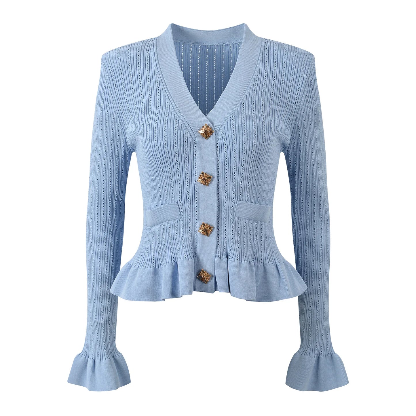 Elegant Flare Sleeve Sweater with Long Mermaid Skirt 2 Piece Knit Set