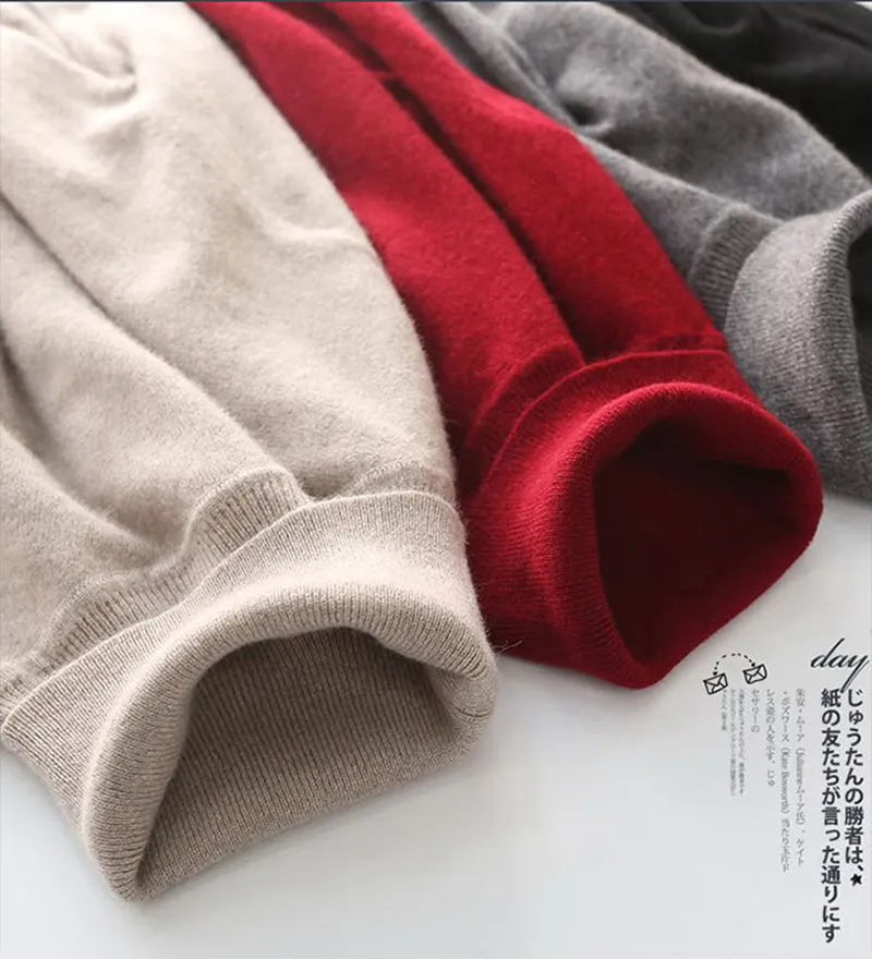 100% Pure Cashmere Wool Turtleneck Sweaters For Men