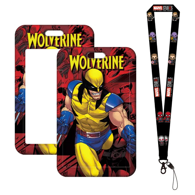 Deadpool & Wolverine Card Holder Lanyard Keychain and Badge ID Holder