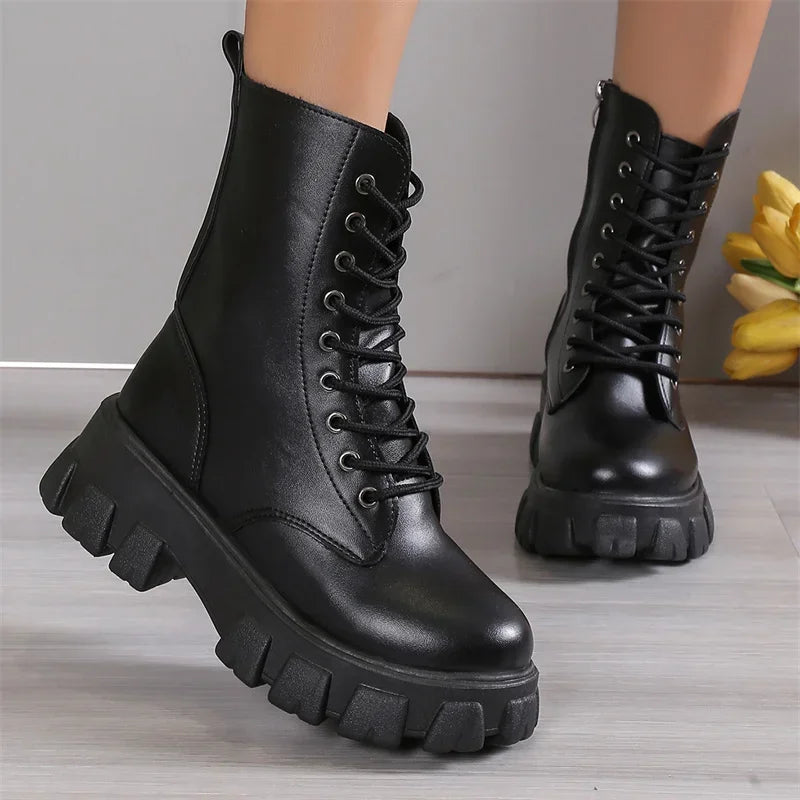 Winter Thick Sole Ankle Boots