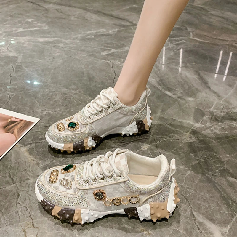 Hip-Hop Rhinestone  Sneaker