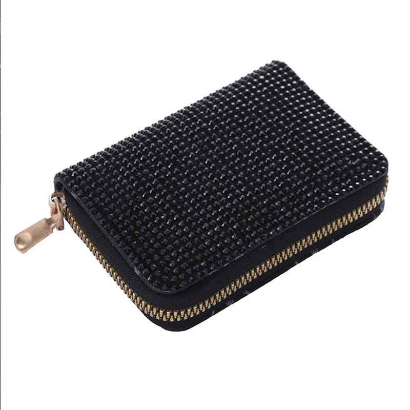 Rhinestone Small Wallet For Women Large-Capacity Multi-Card Slot