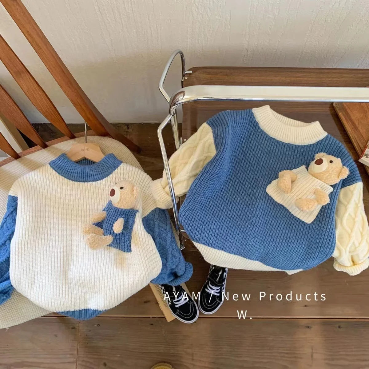 Boys And Girls Winter New Thickened Knitwear Sweater