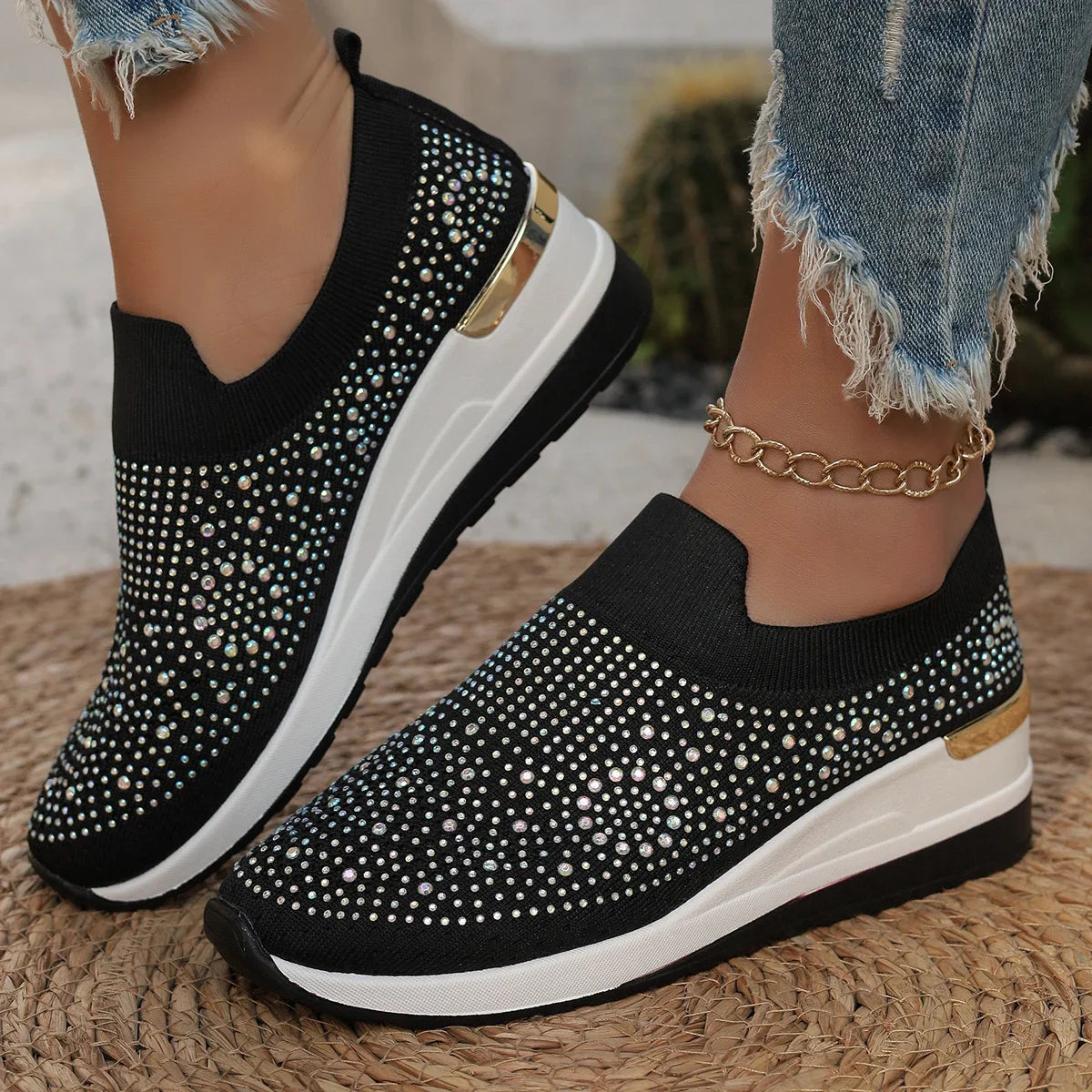 Mesh Bling Comfortable Sneakers