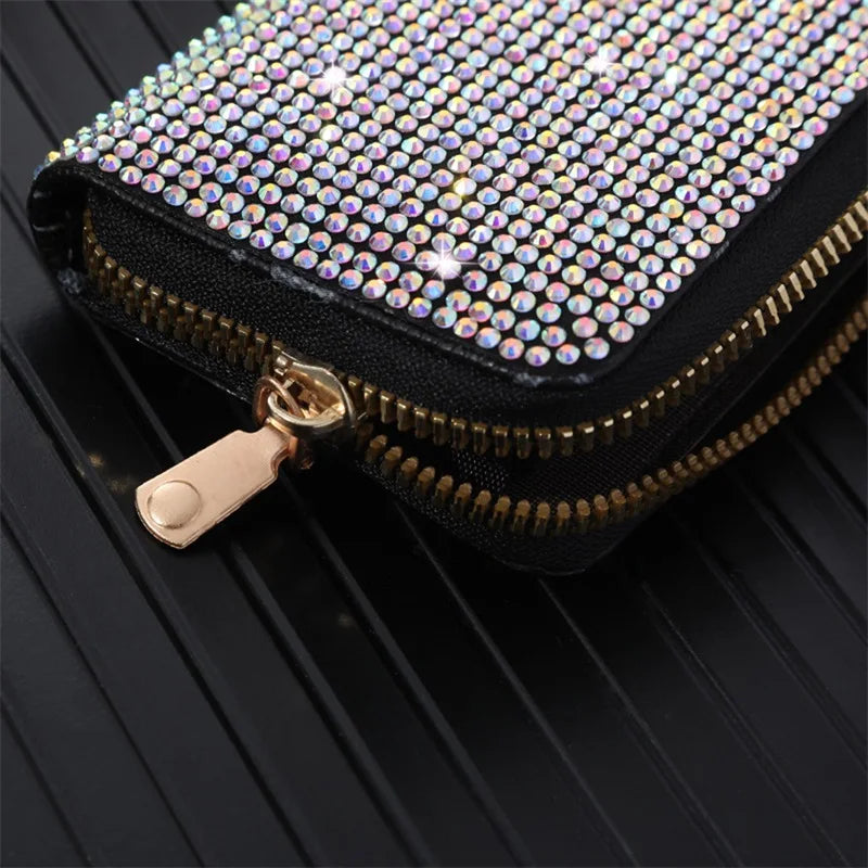 Rhinestone Small Wallet For Women Large-Capacity Multi-Card Slot