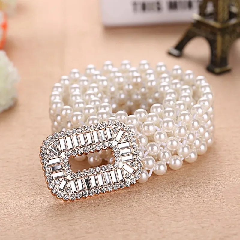 Elegant Pearl Waist Belt