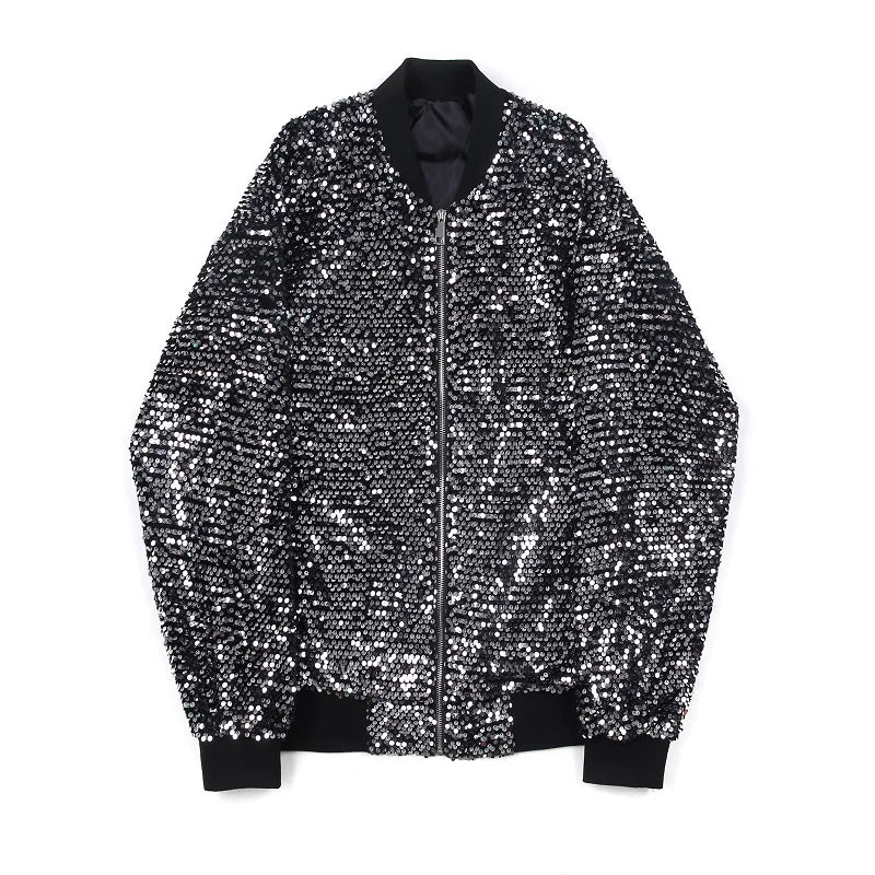 Men's Sequined Jackets Bomber Jacket