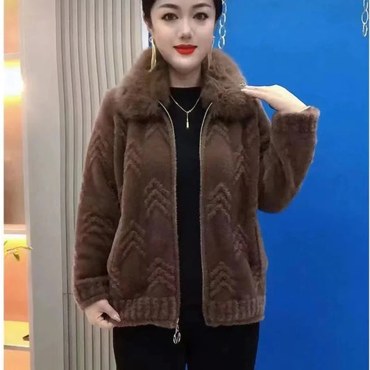 Imitation Mink Velvet Sweater Wool Jacket