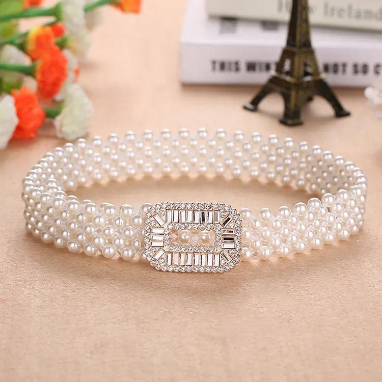 Elegant Pearl Waist Belt