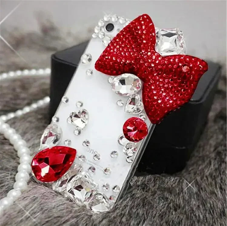 Phone Case for Iphone 11 12 13 14 15 Pro MAX 7 8 15Pro 14Pro Luxury Bling Rhinestone Diamond Bow-knot Case for Iphone XR Xs Max