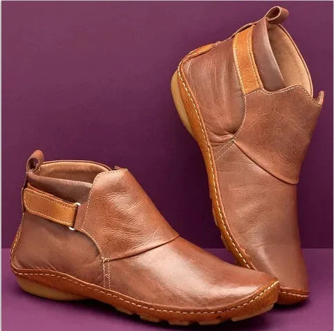 Genuine Leather Vintage Ankle Boots