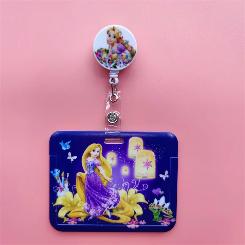 Disney Card Holder Retractable Clip Buckle Horizontal Badge Card Reel Holders