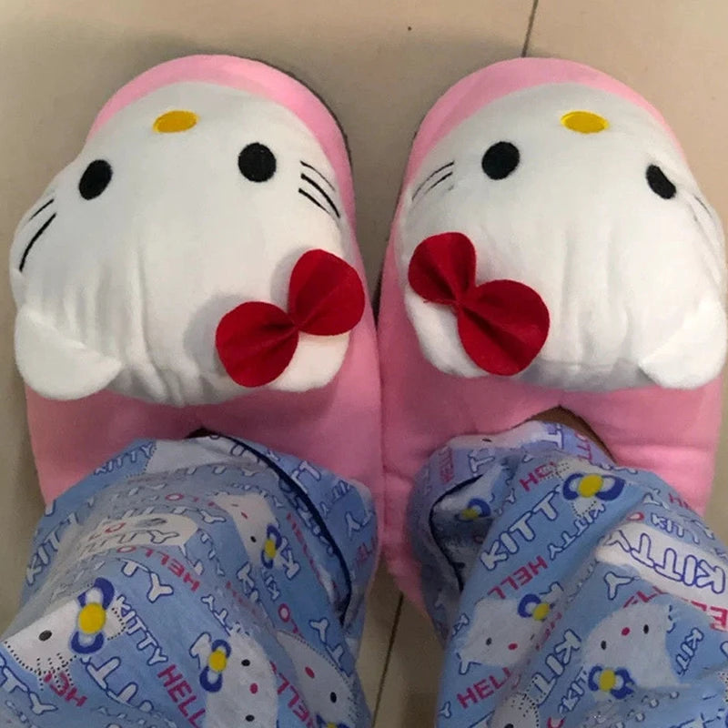Sanrio Hello Kitty Big Head Plush Slippers
