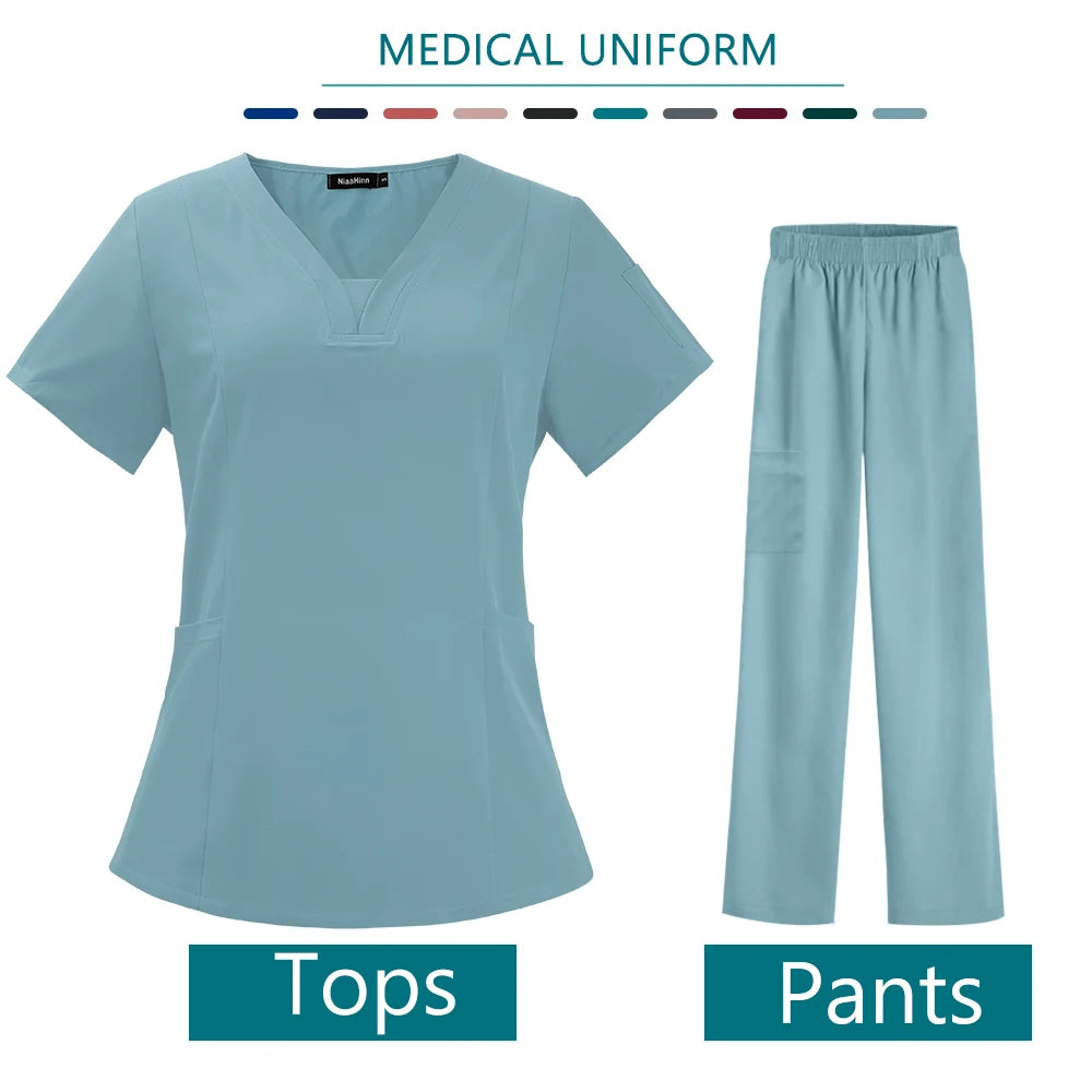 V Neck Scrubs Sets