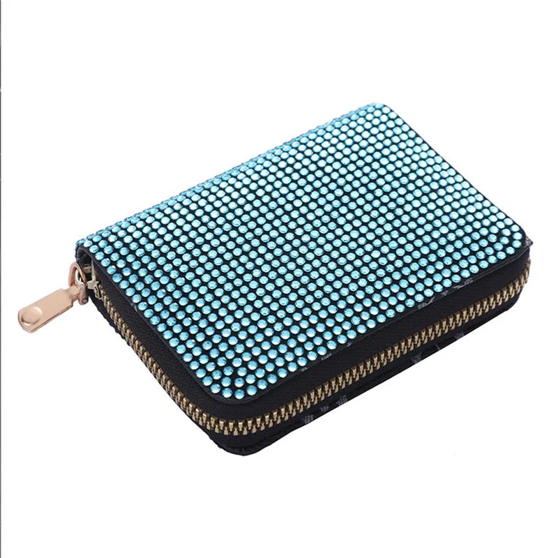 Rhinestone Small Wallet For Women Large-Capacity Multi-Card Slot