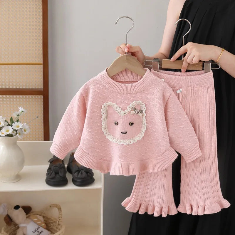 Girls Knitted Pants Set