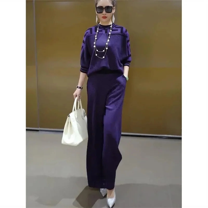 Fashion Wide-leg Pants Set