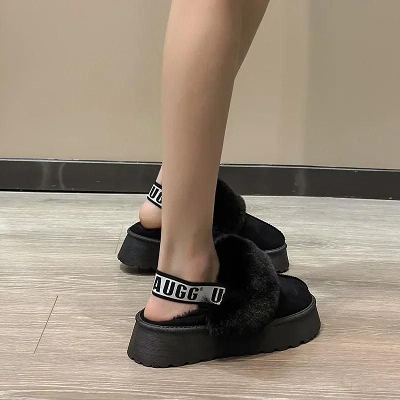 Fur Short Warm PlatformSlippers