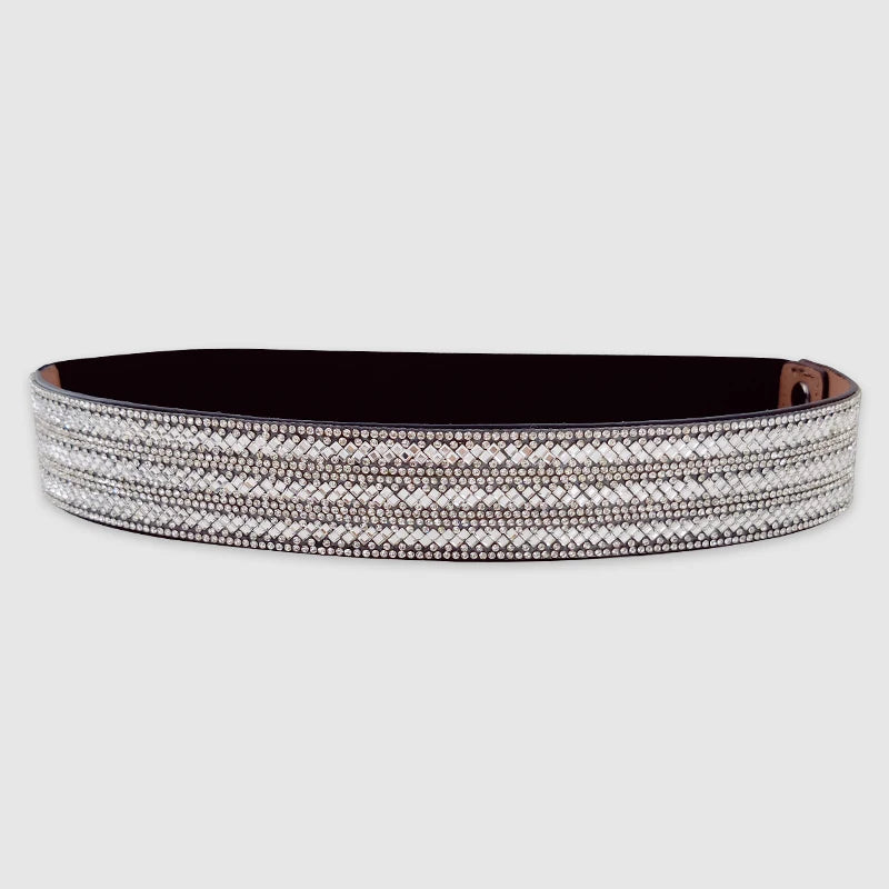 Shiny Rhinestone Elastic Corset Belt