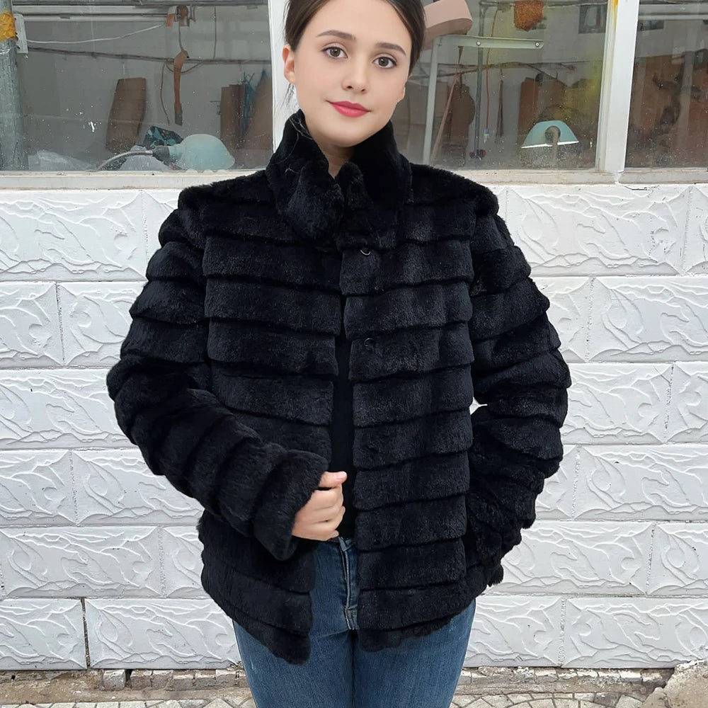 Fancy Rabbil Fur Coat