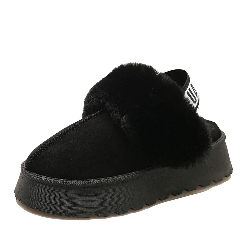 Fur Short Warm PlatformSlippers