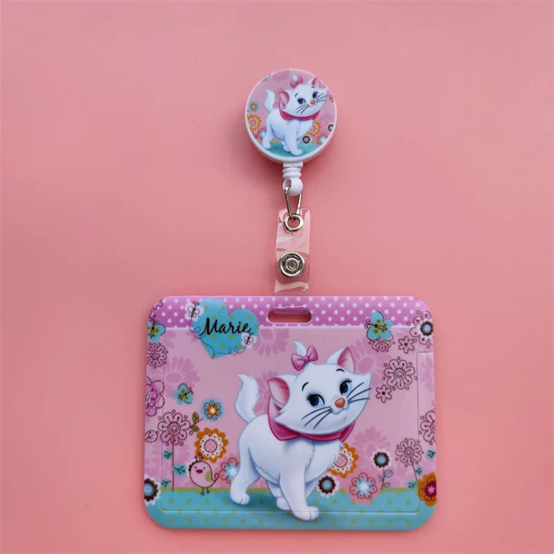 Disney Card Holder Retractable Clip Buckle Horizontal Badge Card Reel Holders