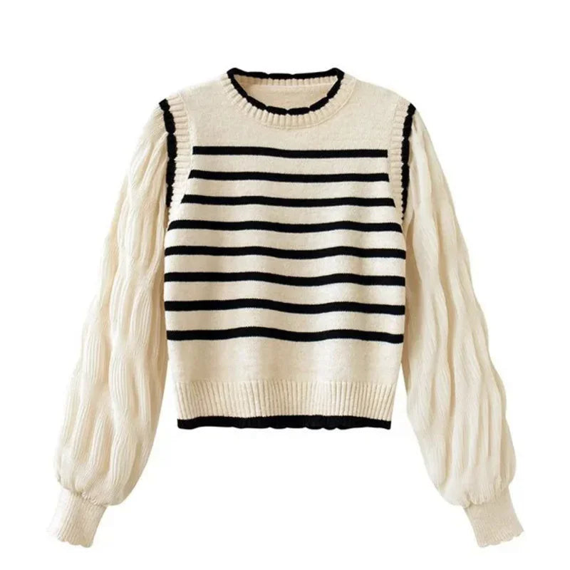 Black and White Striped knitted sweaters