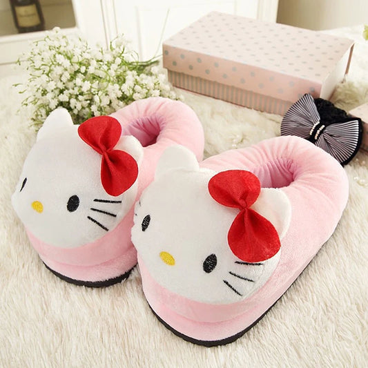 Sanrio Hello Kitty Big Head Plush Slippers