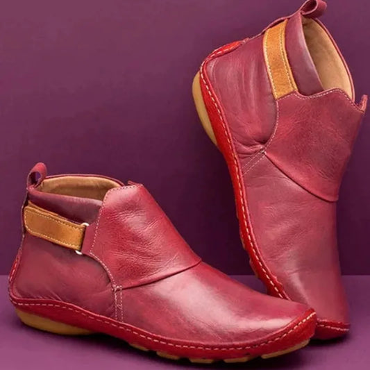 Genuine Leather Vintage Ankle Boots