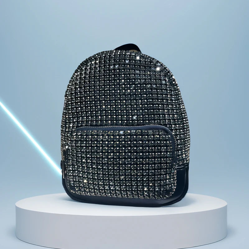 Mini Rhinestone Backpack Luxury Leather Backpack