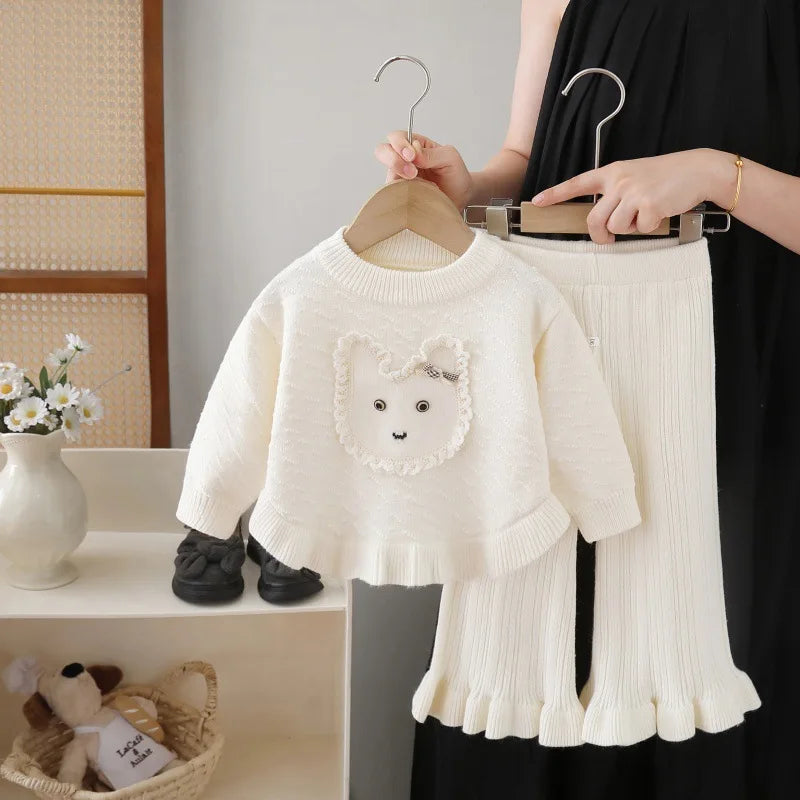 Girls Knitted Pants Set